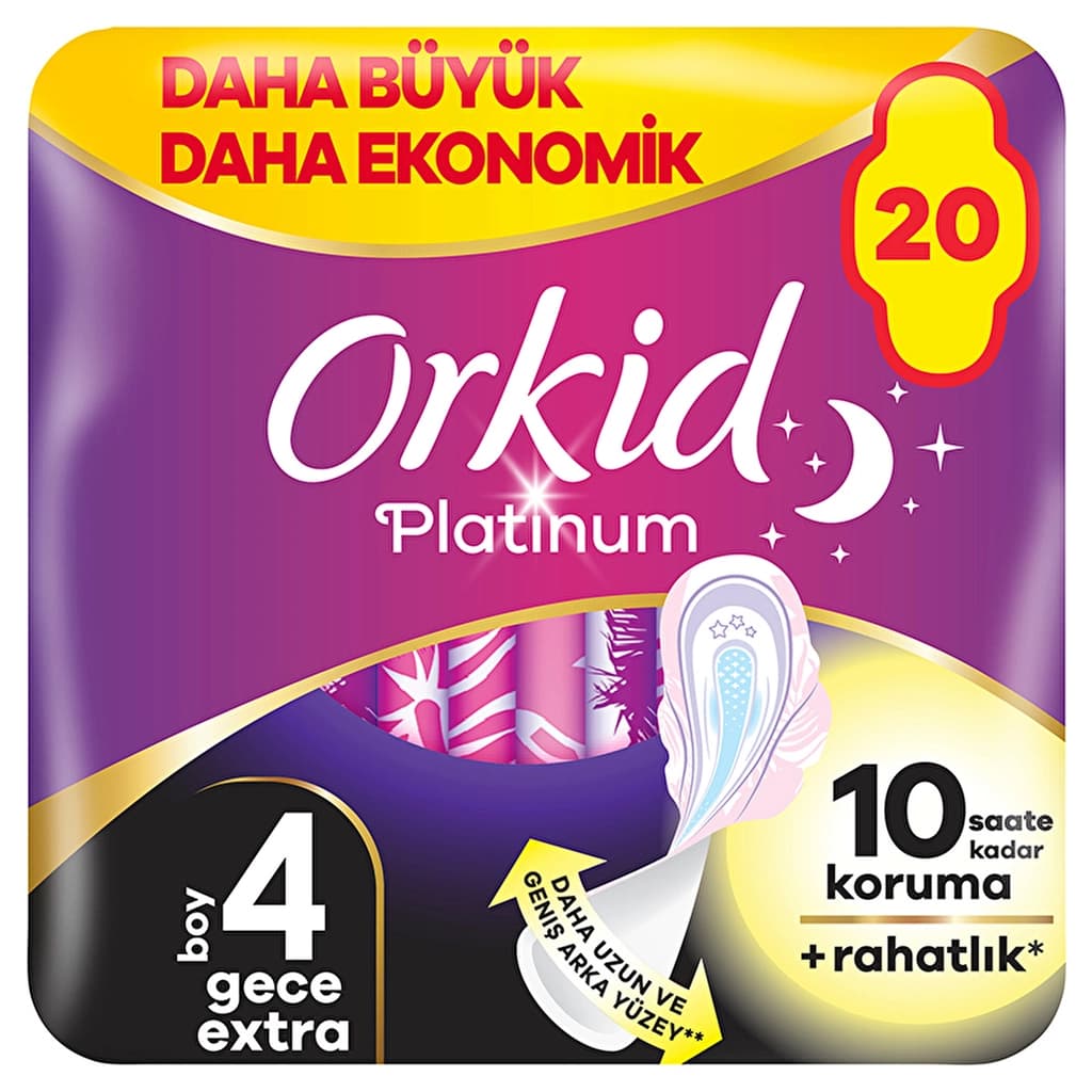 Orkid Platinum Night Extra (size 4) Sanitary Pad 20 pcs