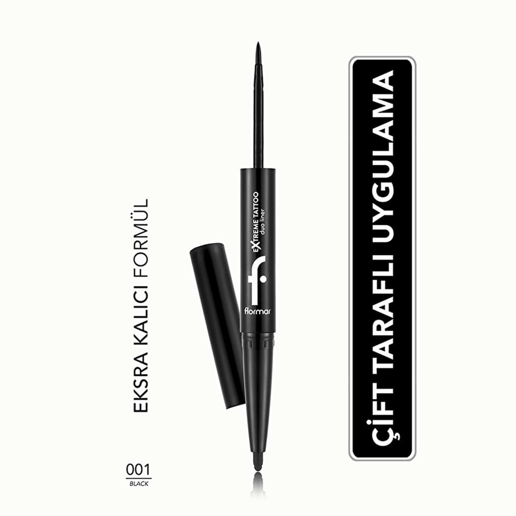 Flormar Extreme Tattoo Duo Eyeliner & Gel Eyeliner 001 black