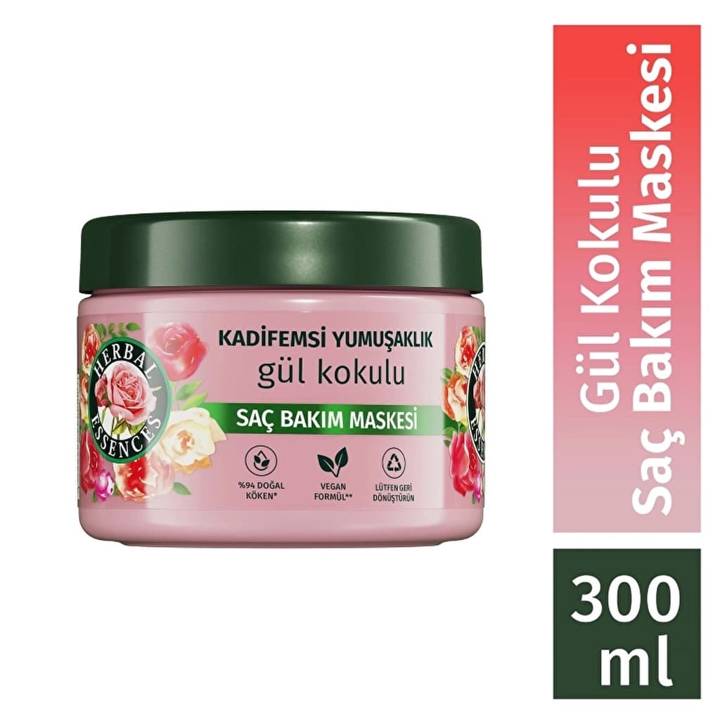 Herbal Essences Velvety Softness Rose Scented Hair Care Mask 300 ml