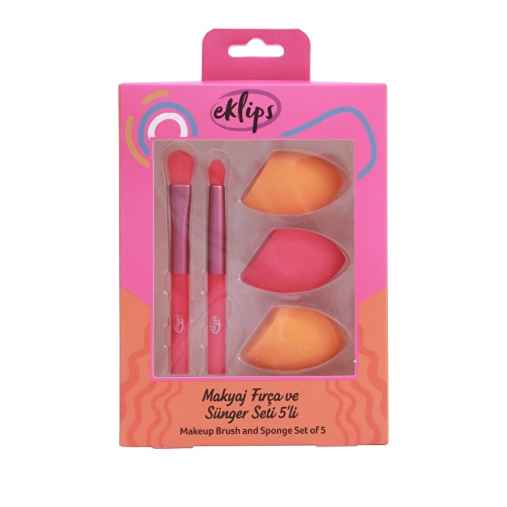 Eklips Makeup Brush And Sponge Set Of 5 - B