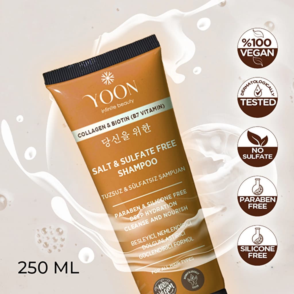 Yoon Collagen Biotin B7 moisturizing Vegan Shampoo 250 ml