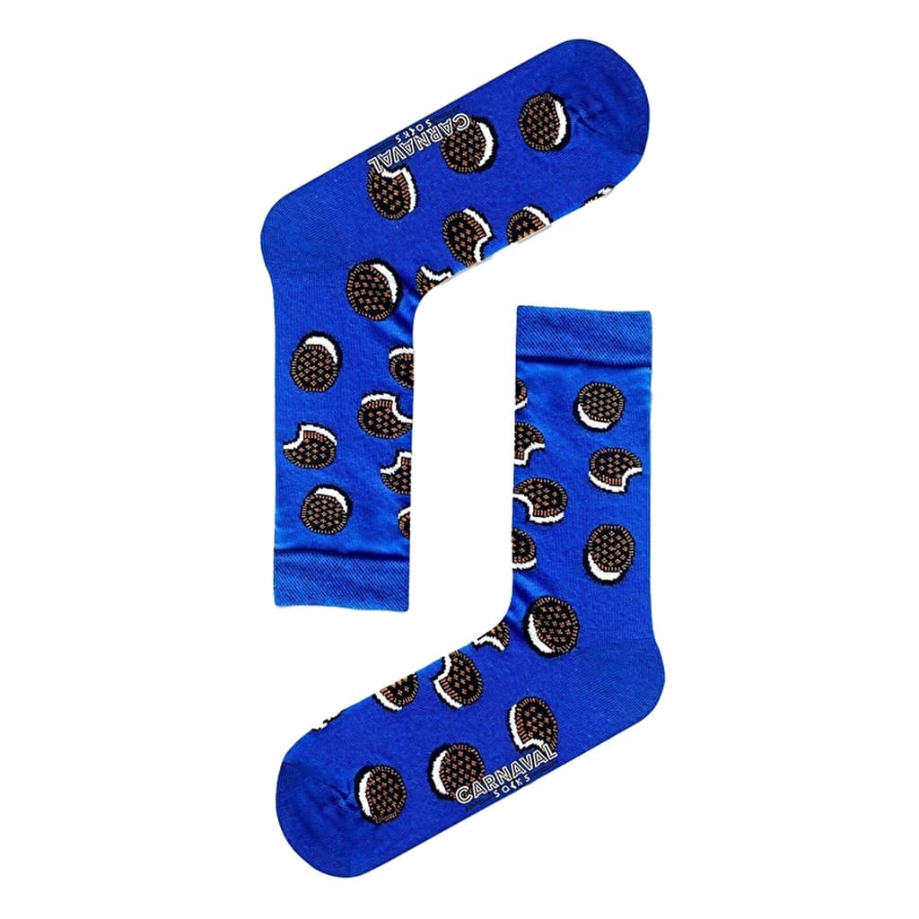 Carnaval Oreo Patterned Colorful Cotton Socks for Comfort