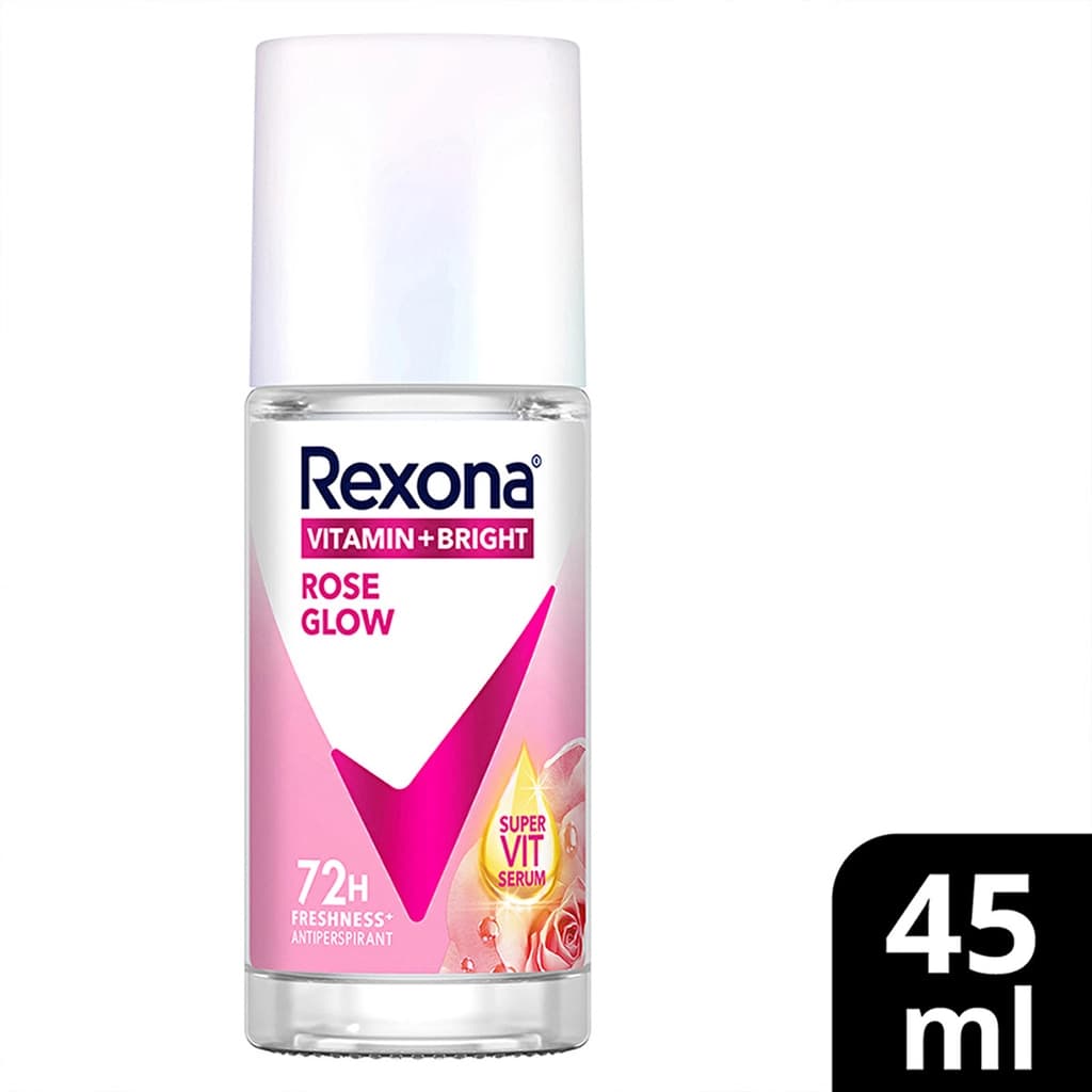 Rexona Vitamin + Bright Women Roll On Deodorant Rose Glow 45 ml