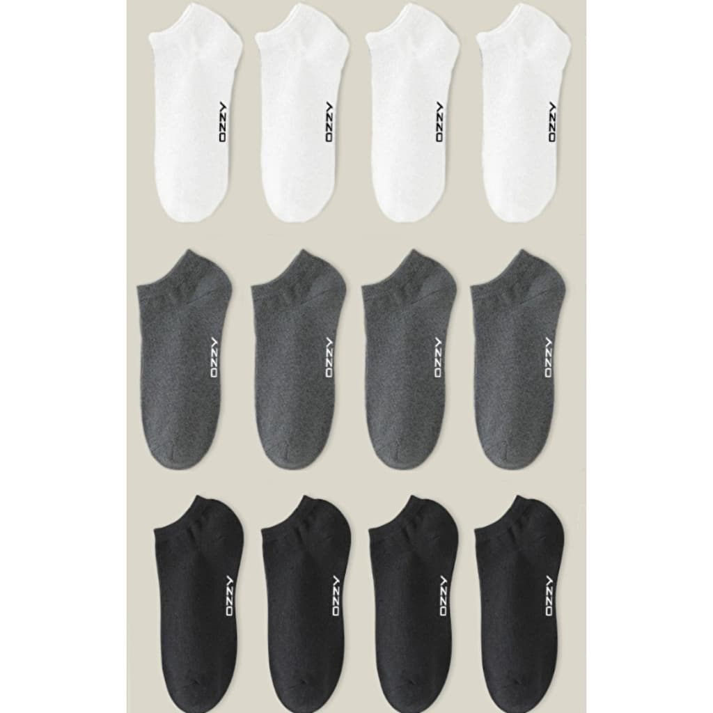 Ozzy Socks Men's 12-pack Seamless Ankle Socks 43/46