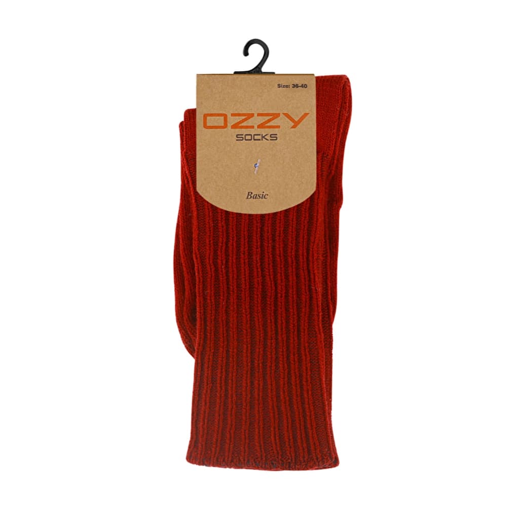 Ozzy Socks Women's Woolen Claret Red Socks 36/40