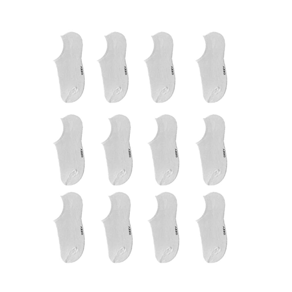 Ozzy Socks Women's 12-pack Seamless Bamboo Sneakers Socks White 36/40