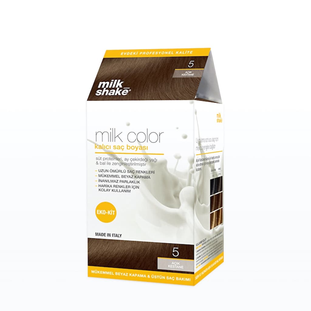 Milk_shake Milk Color Eco Permanent Hair Dye Set 5 light Chestnut
