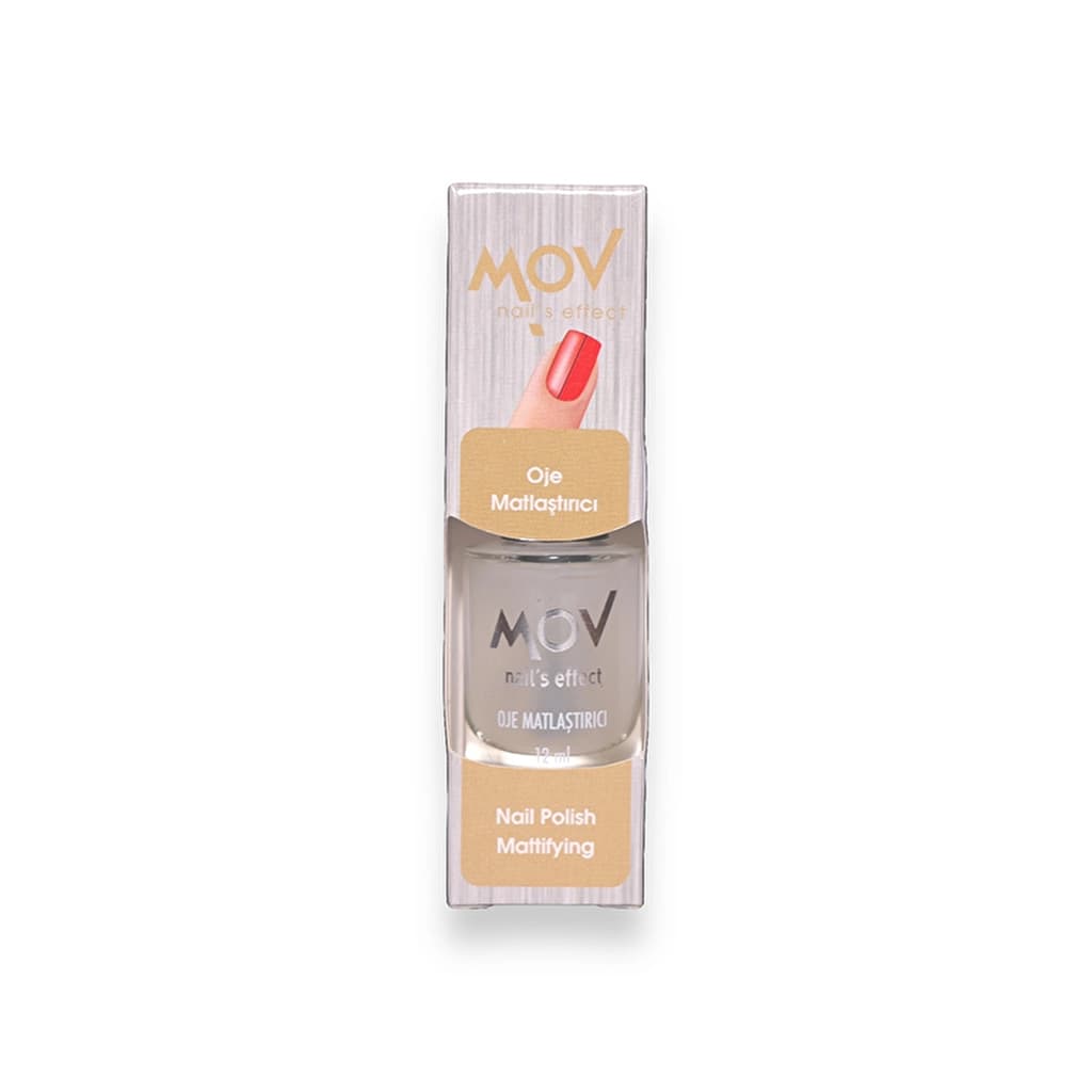 Mov Nail Polish Mattifier 12ml - Matte Finish Top Coat
