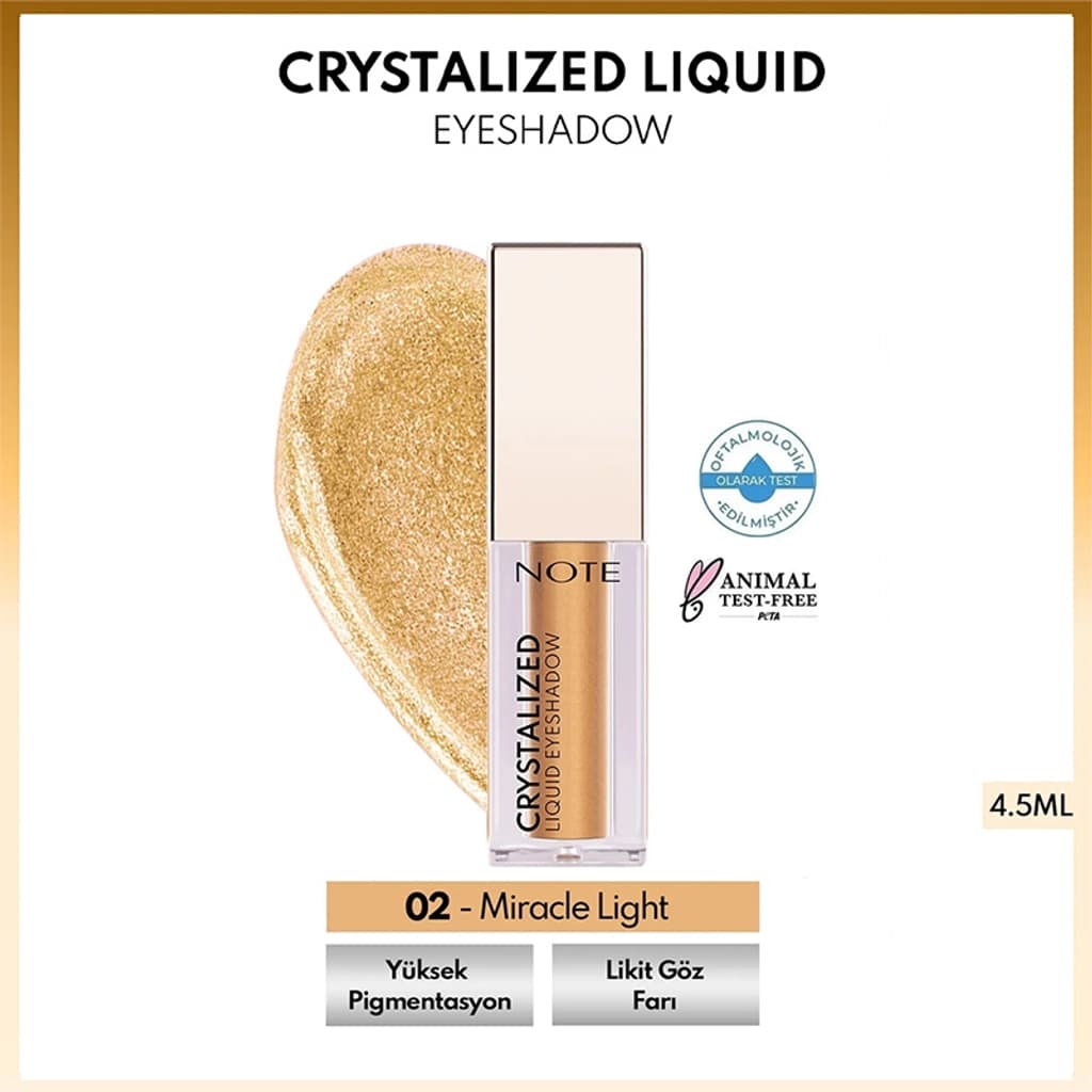 Note Crystalized Liquid Eyeshadow 02 - Miracle Light Shine
