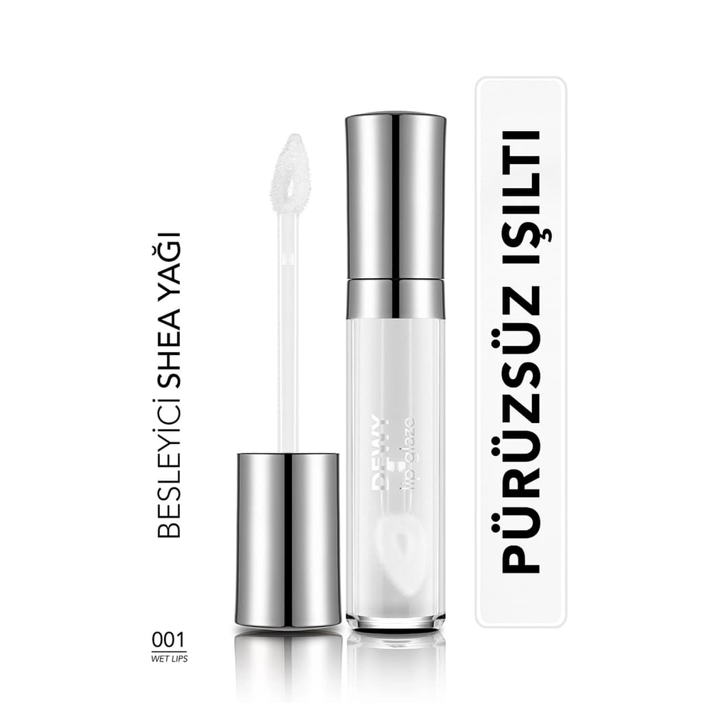 Flormar Dewy Lip Glaze Lip Gloss 001 wet Lips