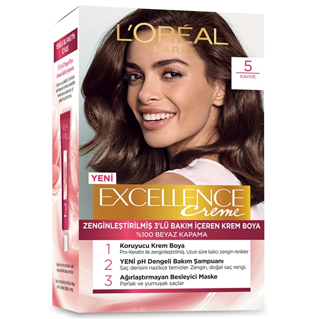 L'Oréal Paris Excellence Creme Hair Dye - 5 brown