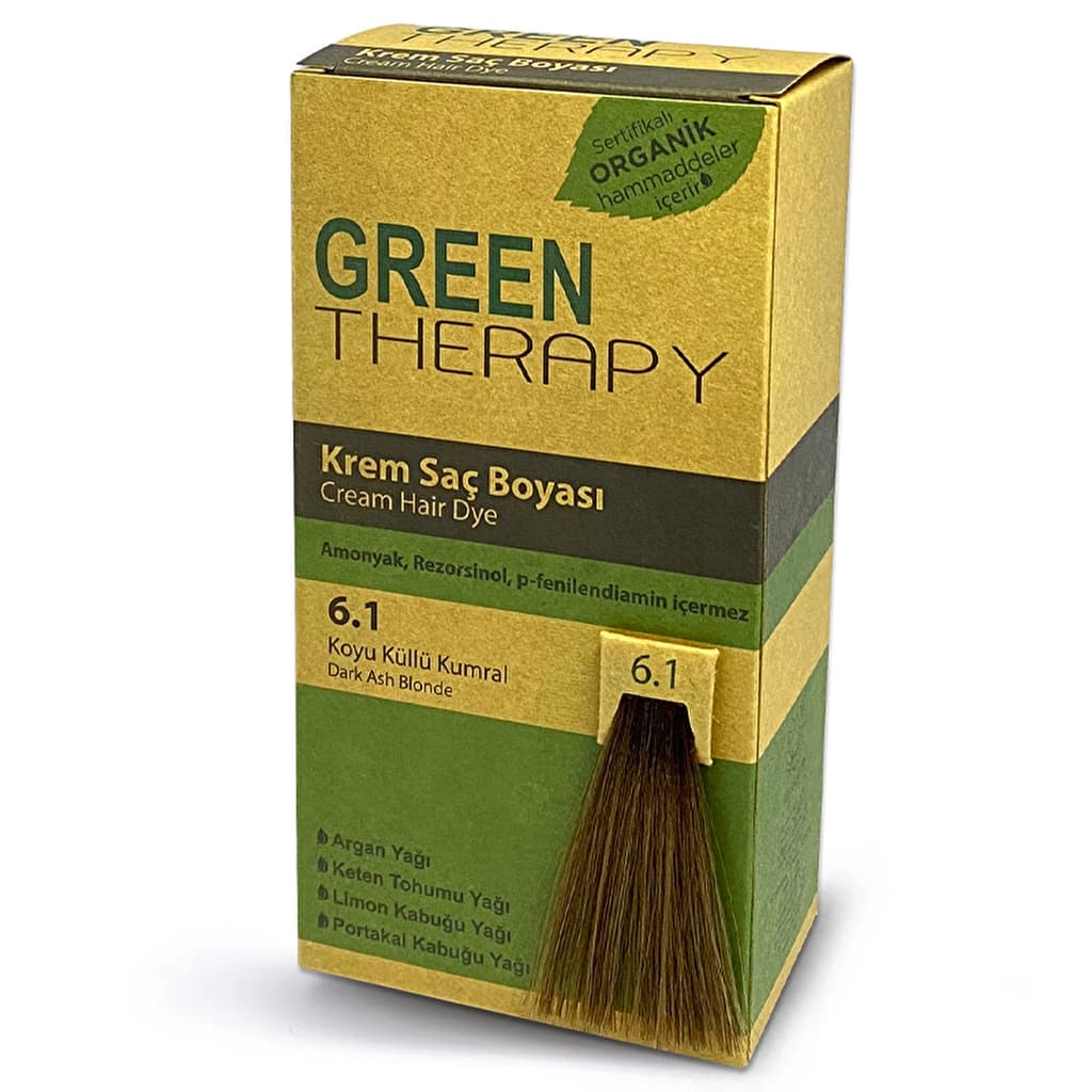 Green Therapy Hair Cream 6.1 dark Ash Brown