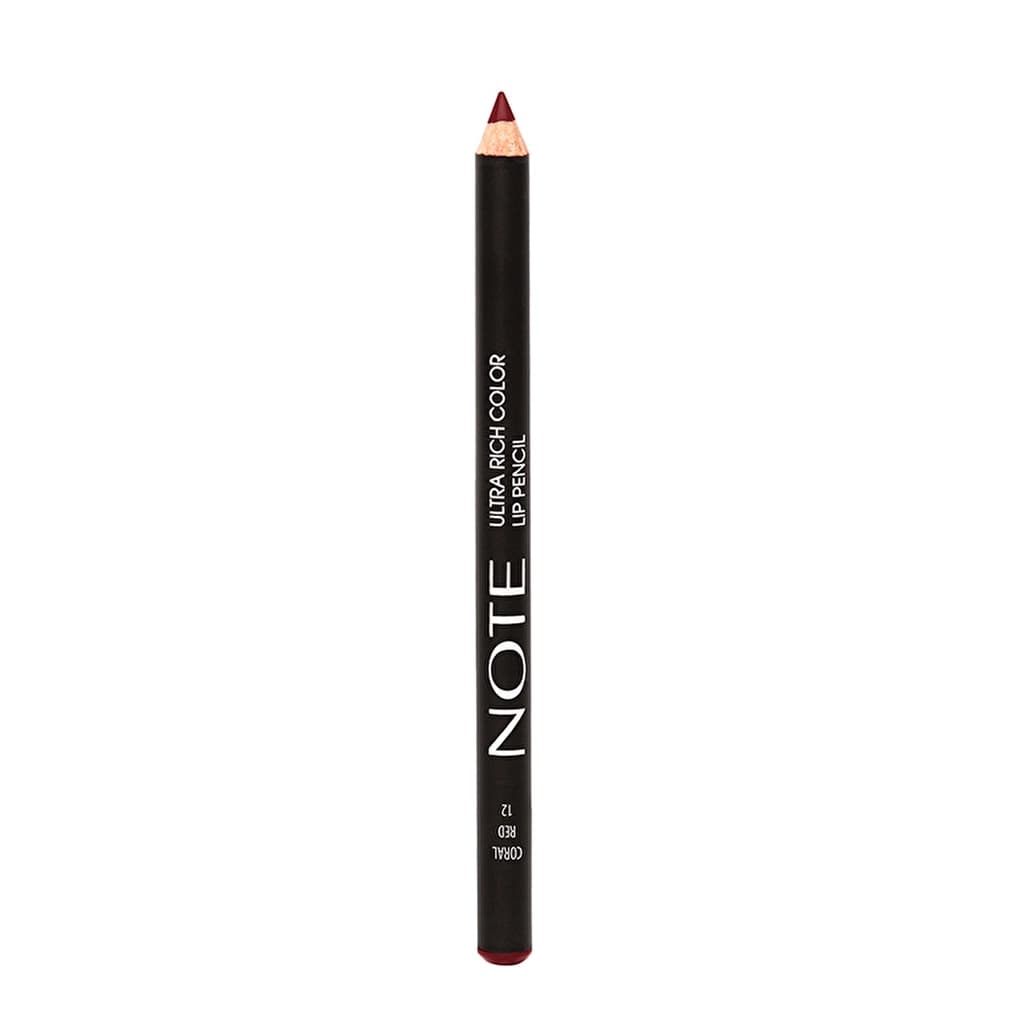 Note Ultra Rich Color Lip Pencil 12 Coral Red 1 pcs