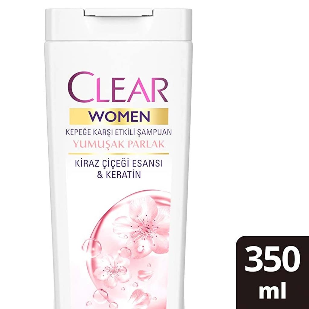Clear Women Anti-dandruff Shampoo Soft Shiny Cherry Blossom Essence & Keratin 350 ml