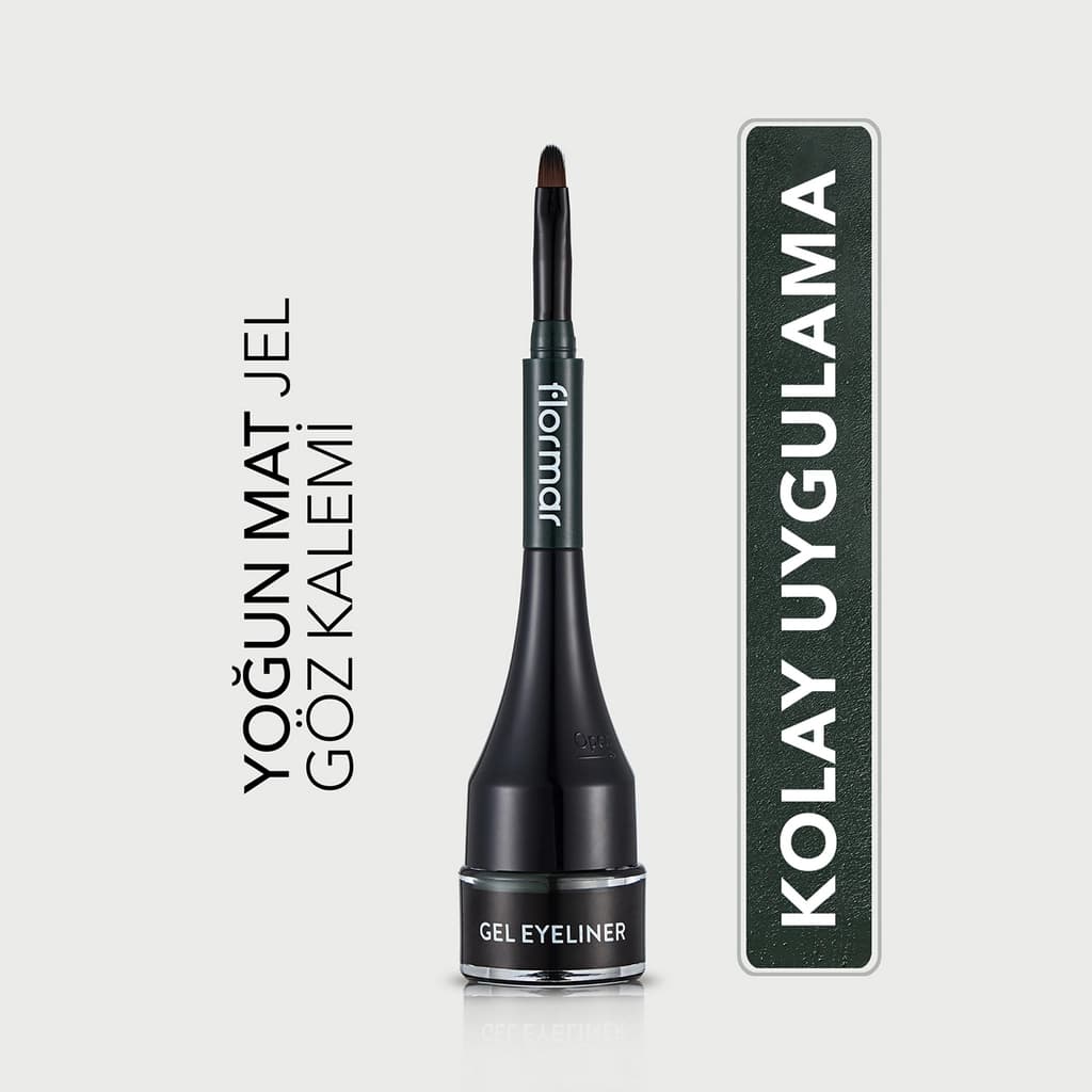 Flormar Gel Eyeliner 04 Green - Long-Lasting Matte Formula