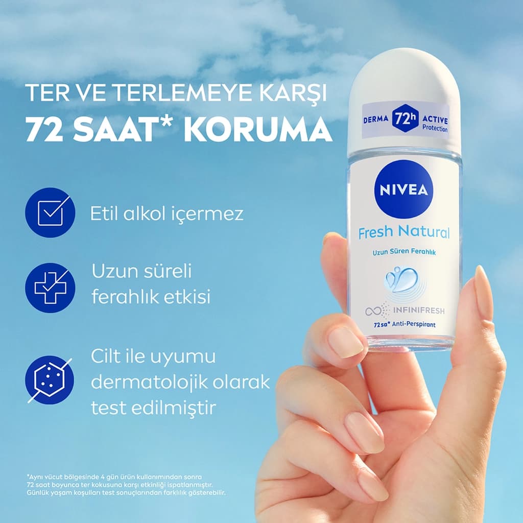 Nivea Women's Roll-On 50 ml + Mini Roll-On 25 ml Black&amp;White Invisible Clear 50 ml + 25 ml