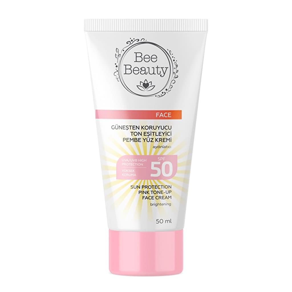 Bee Beauty Sun Protection And Tone Equalizing Pink Face Cream 50 spf 50 ml