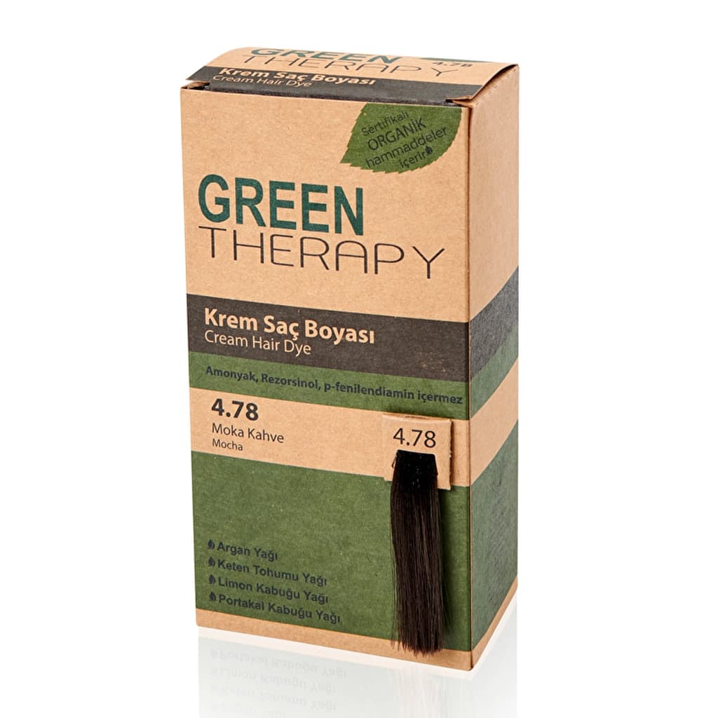 Green Therapy Cream Hair Dye 4.78 mocha Brown