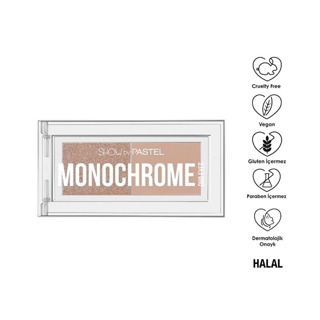 Show By Pastel Monochrome Duo Eyes Double Eyeshadow Palette 21 natural Beauty