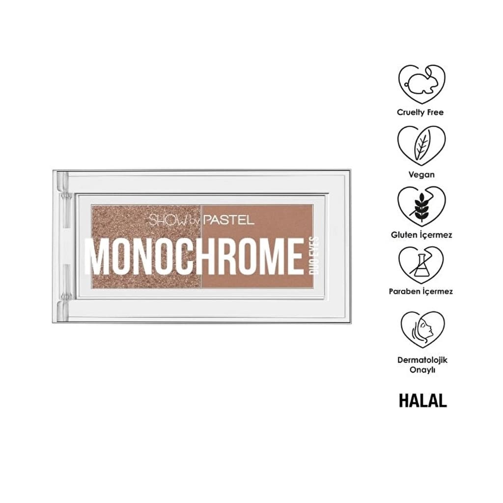 Show By Pastel Monochrome Duo Eyes Double Eyeshadow Palette 22 mocha Latte