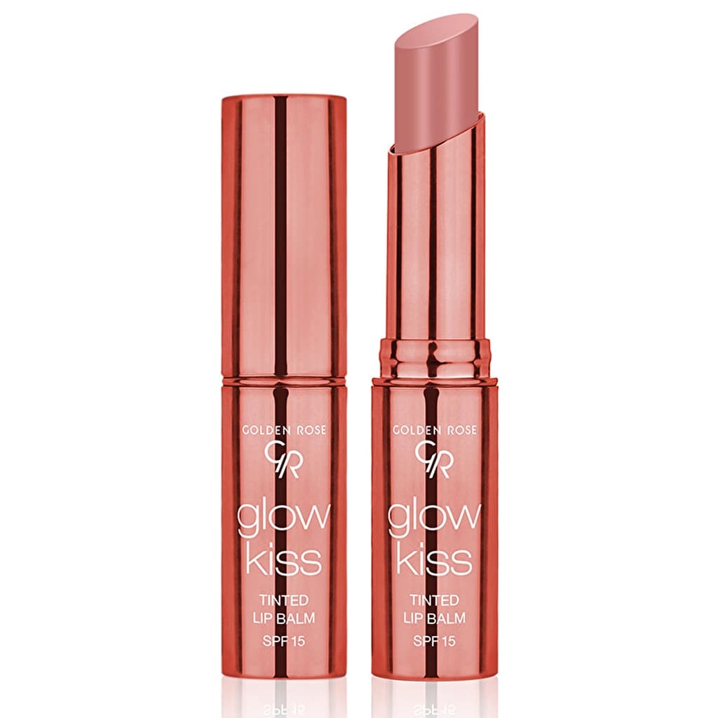 Golden Rose Glow Kiss Tinted Lip Balm Lipstick 01 vanilla Latte
