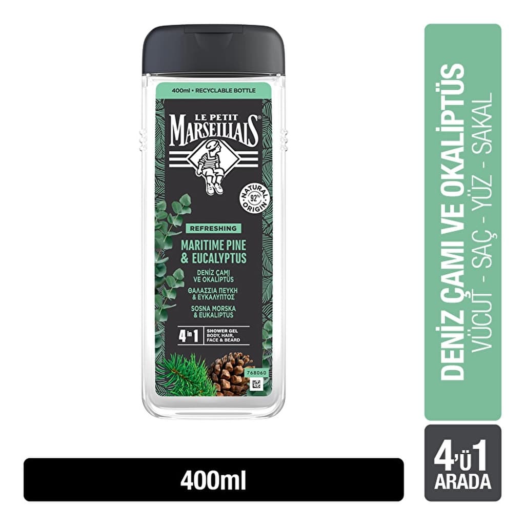 Le Petit Marseillais Shower Gel Maritime Pine & Eucalyptus 400 ml