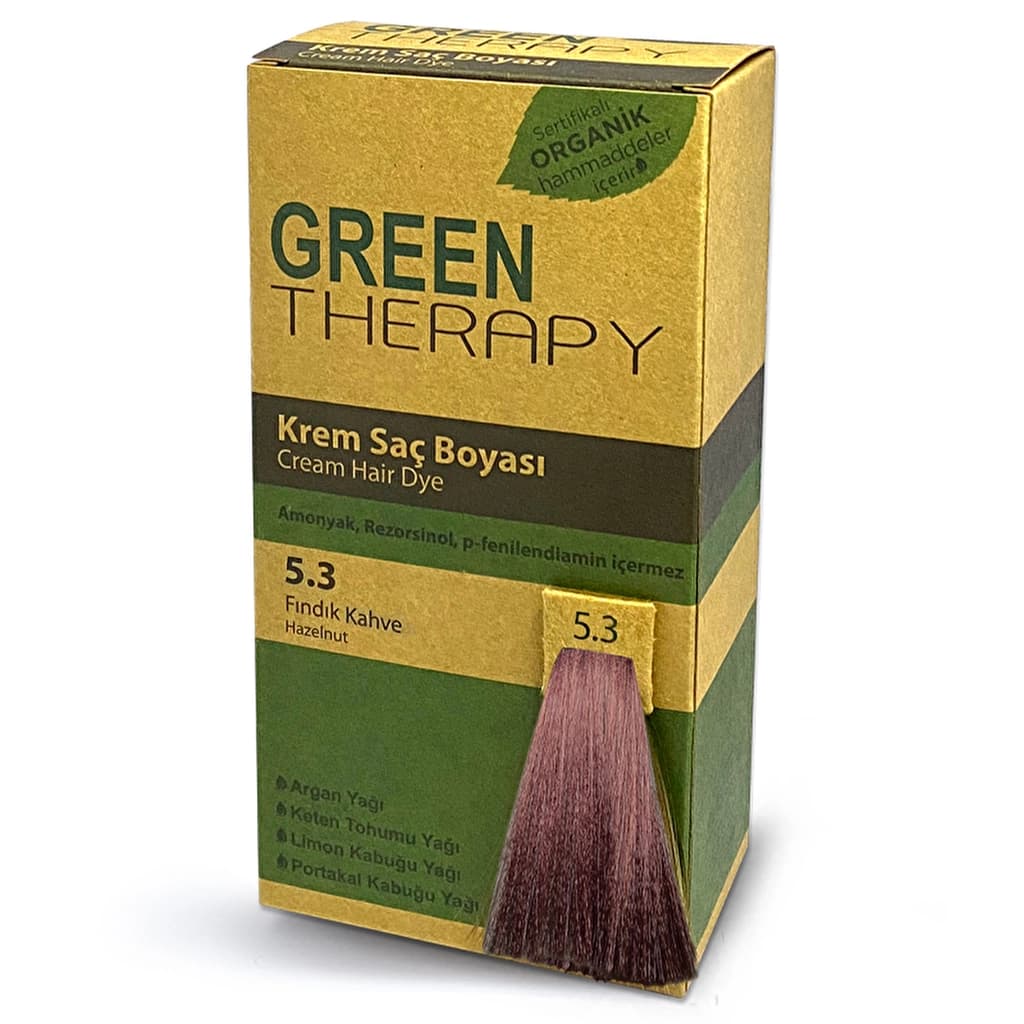 Green Therapy Cream Hair Dye 5.3 hazelnut Brown