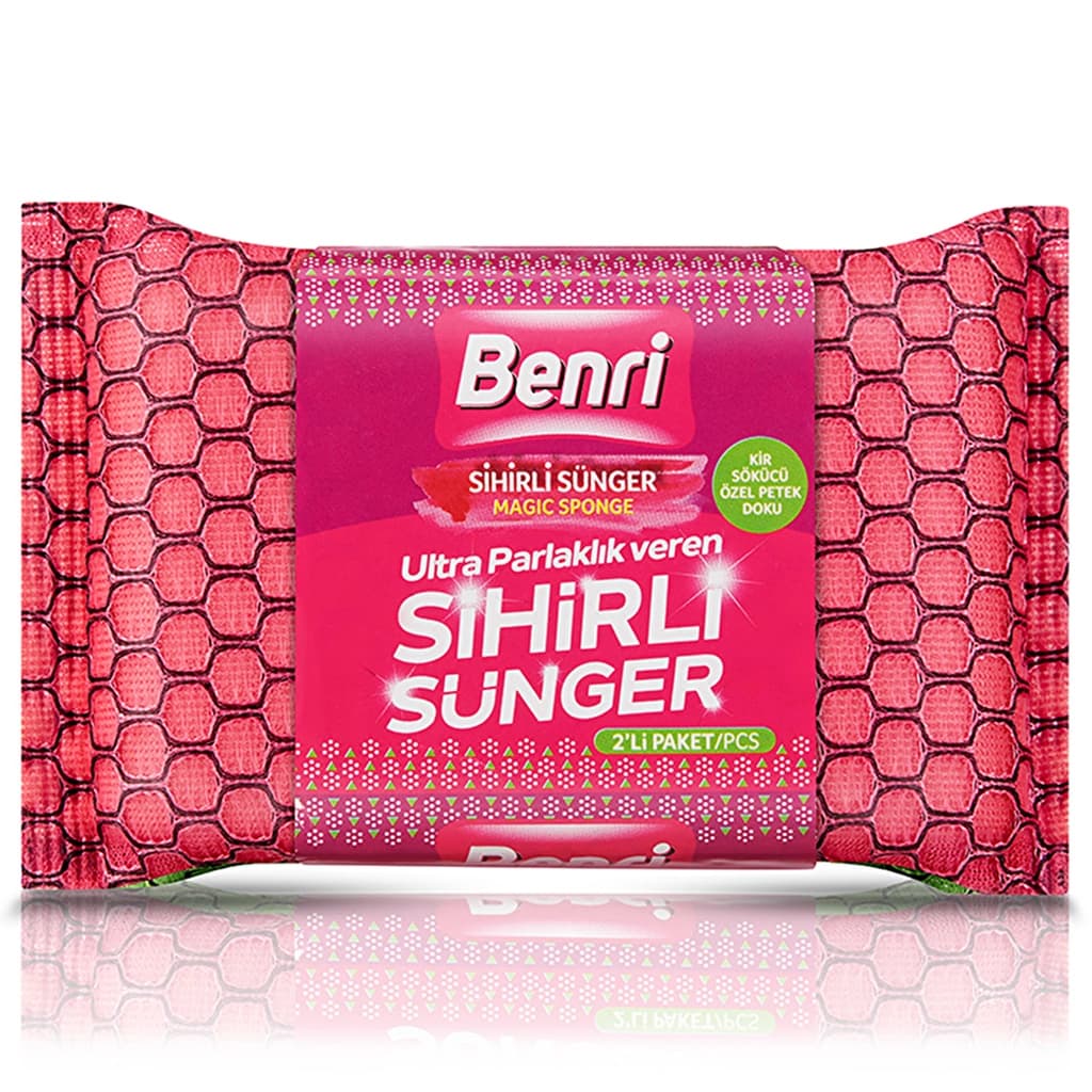 Benri Magic Sponge 2-Pack - Ultra-Effective Cleaning Tool