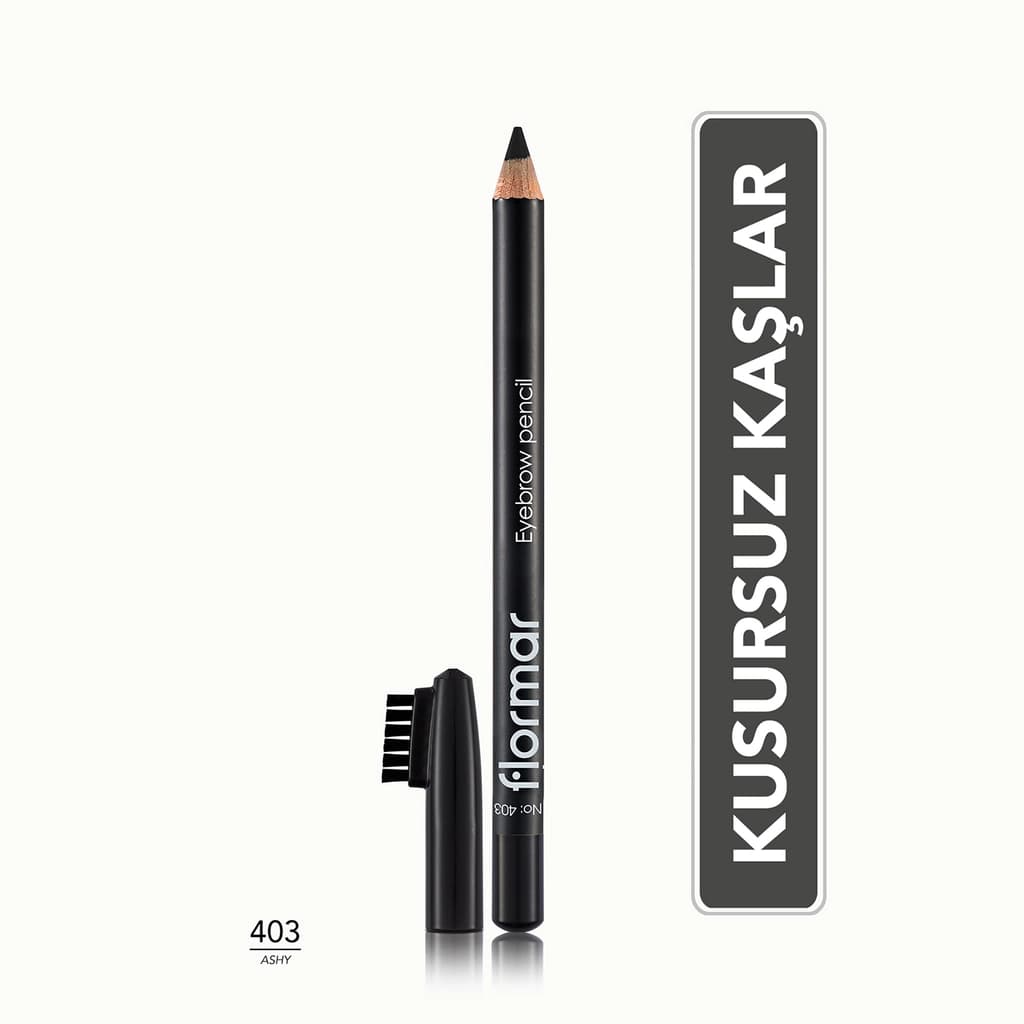 Flormar Soft Tip And Blending Brush Eyebrow Pencil 403 ashy