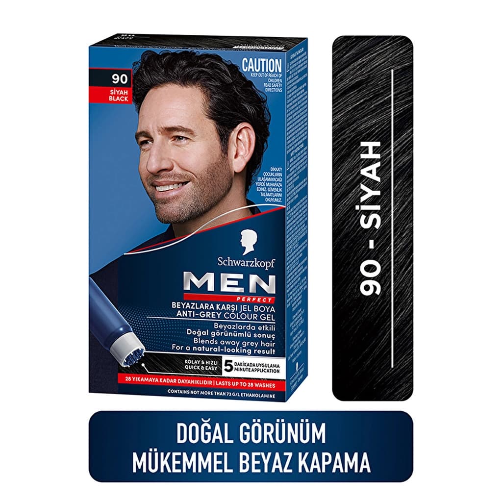 Men Perfect Hair Dye 90 black