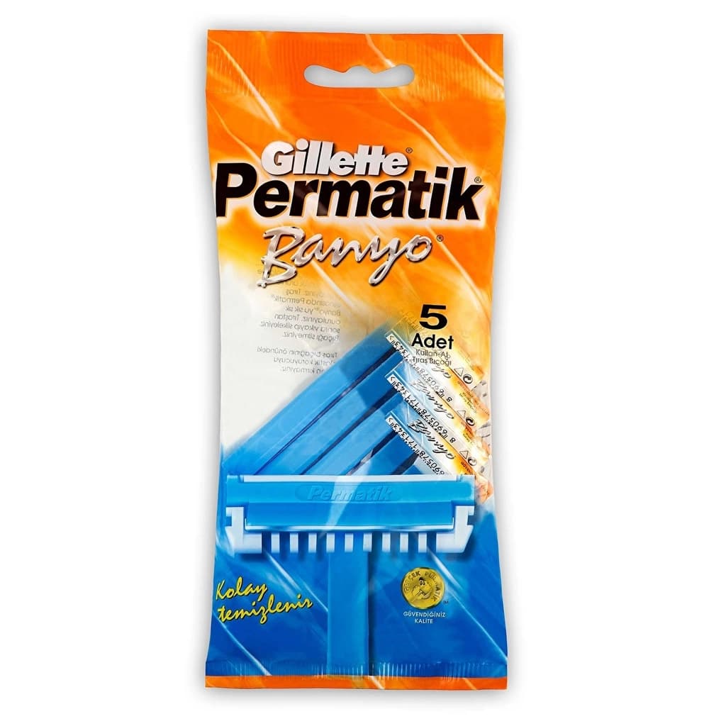 Gillette Permatik Bathroom Disposable Razor 5-pcs
