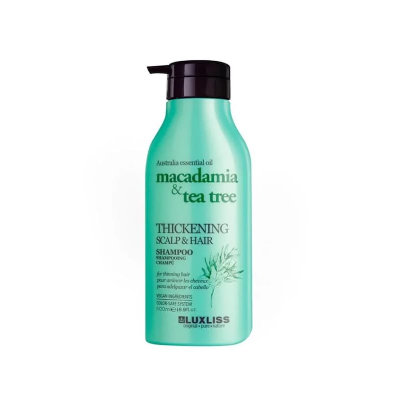 Luxliss Thickening Macadamia Tea Tree Thickening Scalp- Hair Shampoo 500 ml