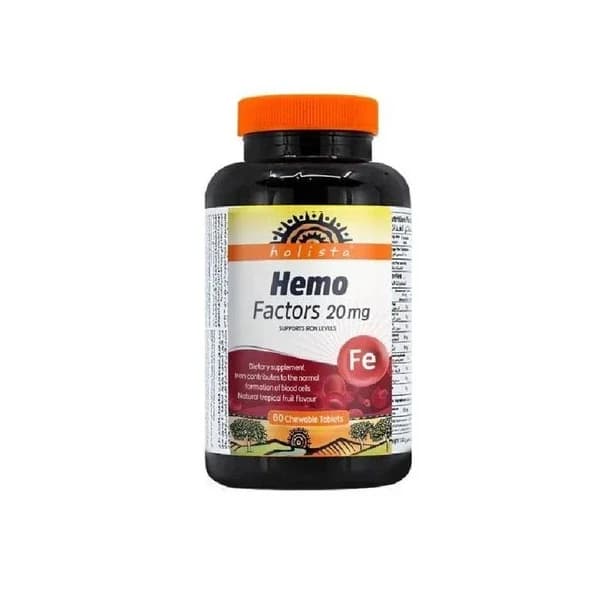 Holista Hemo Factors 20 mg Dietary Supplement Iron Support Chewable Tablets 60 tablets