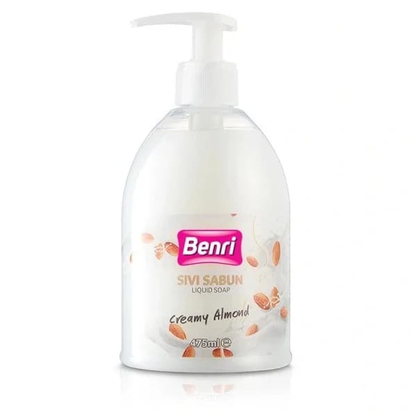 Benri Creamy Almond Liquid Soap 475ml - Gentle Hand Cleanser