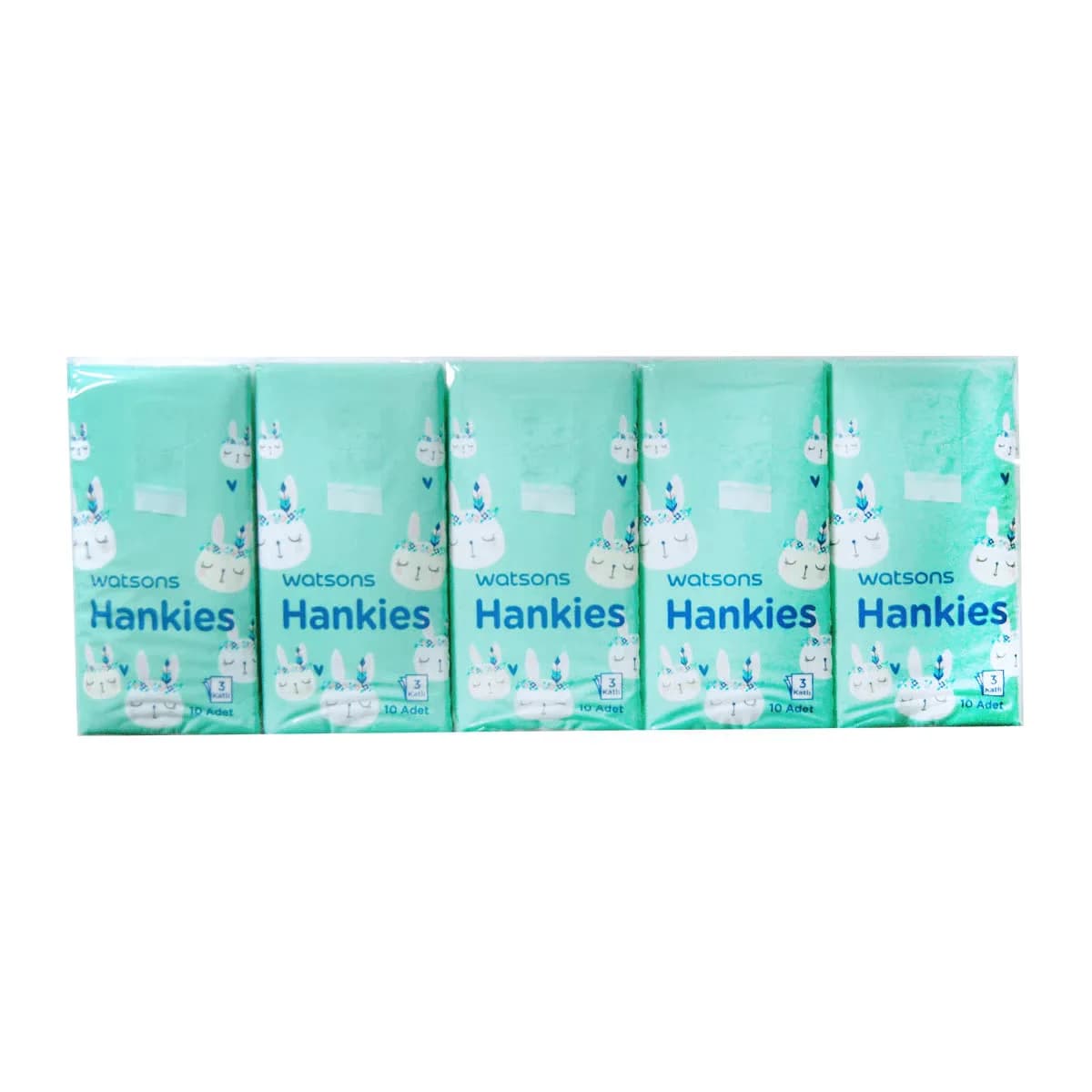 Watsons Rabbit Motif Pocket Square 3 layer 10 pcs