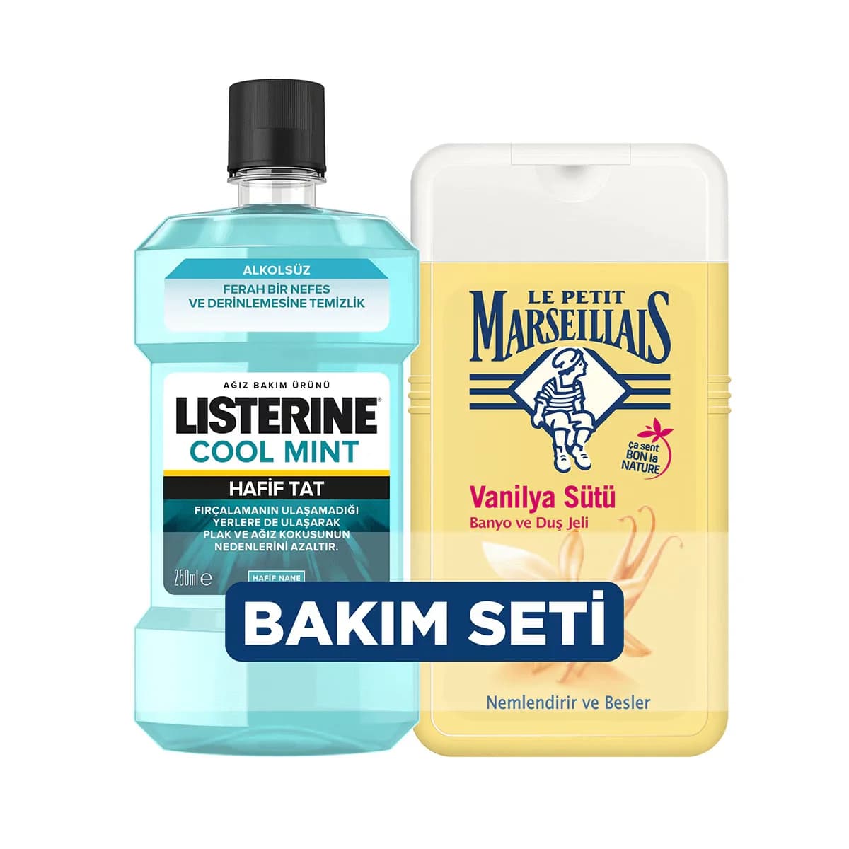 Listerine Cool Mint Oral Care Product 250 ml + Le Petit Marseiliais Shower Gel 250 ml