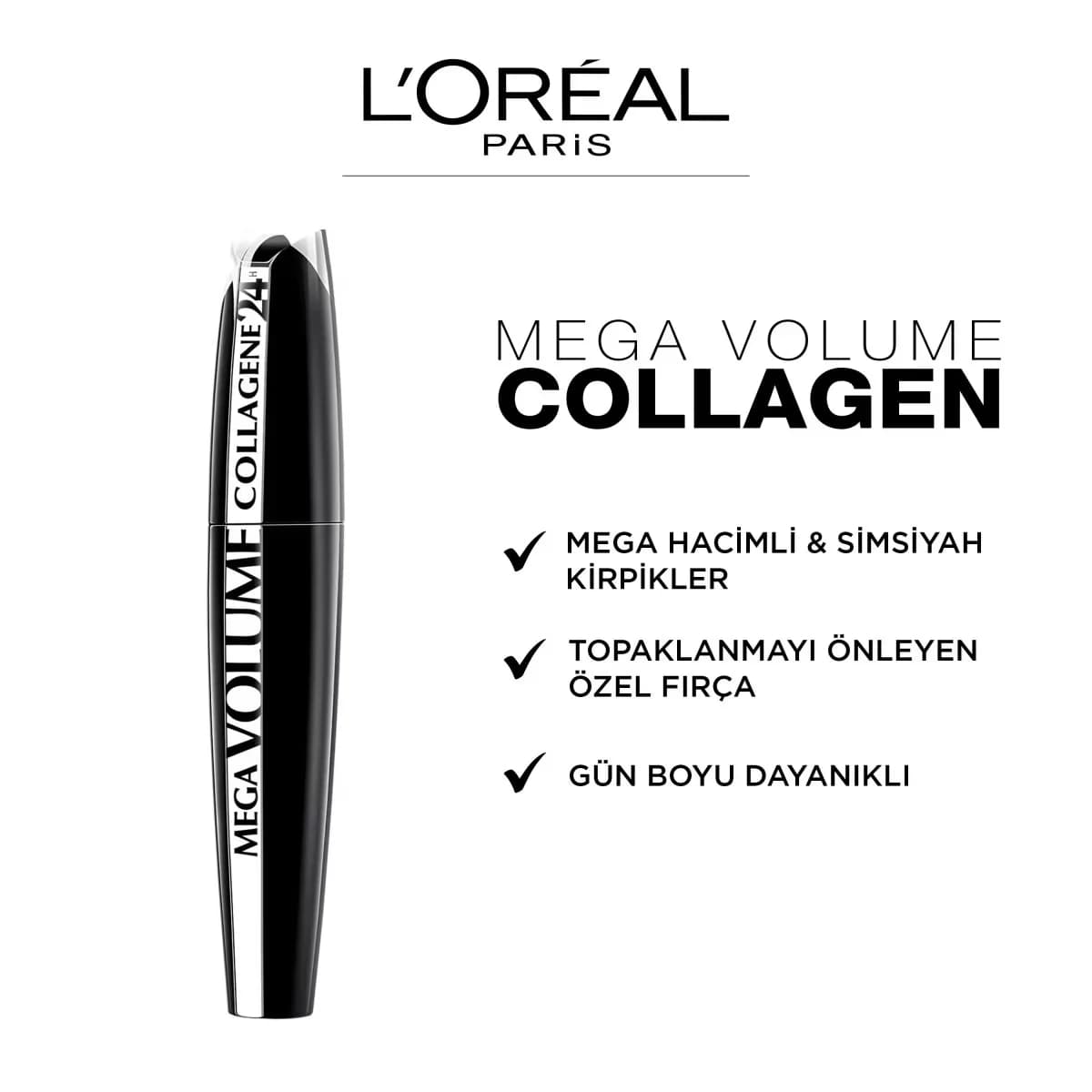 l’oréal Paris Mega Volume Collagene 24 h Black Mascara