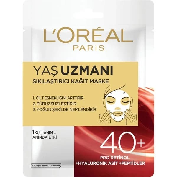 L'Oréal Paris Age Expert Firming Paper Mask 40+ 30 gr