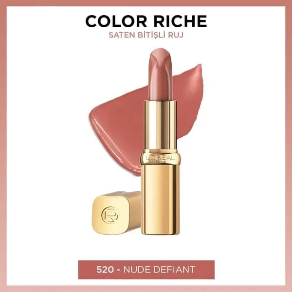 L'Oréal Paris Color Riche Satin Finish Lipstick 520 nude Defiant