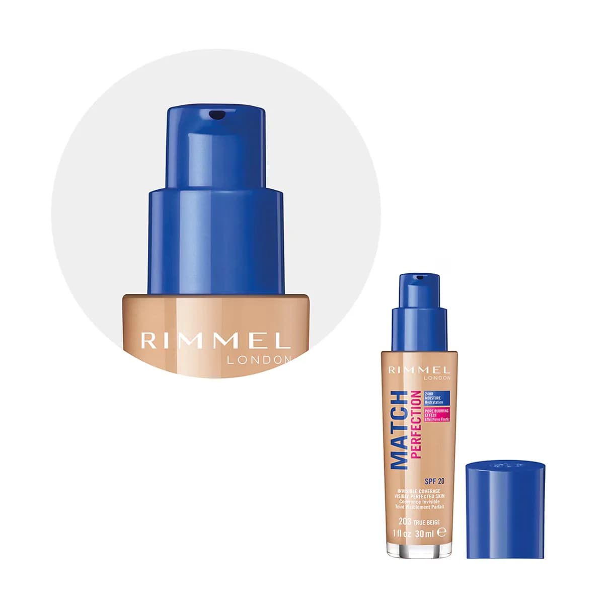 Rimmel London Match Perfection Foundation 203 true Beige