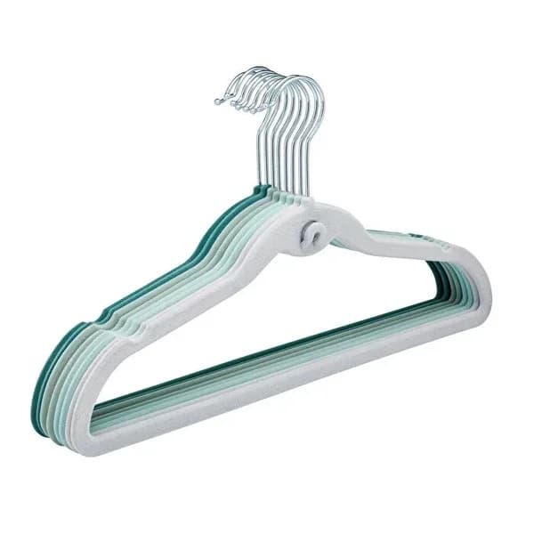Ideenwelt 8-Pack Padded Clothes Hangers - Green/Grey Set