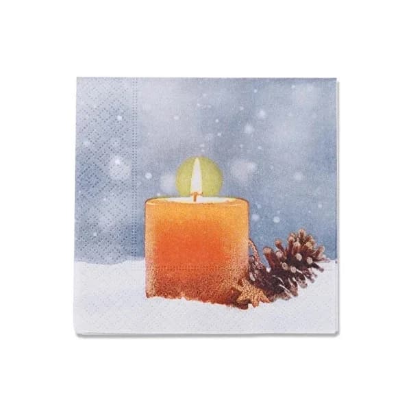 Alouette New Year Napkin Candles - 20 Pack for Celebrations