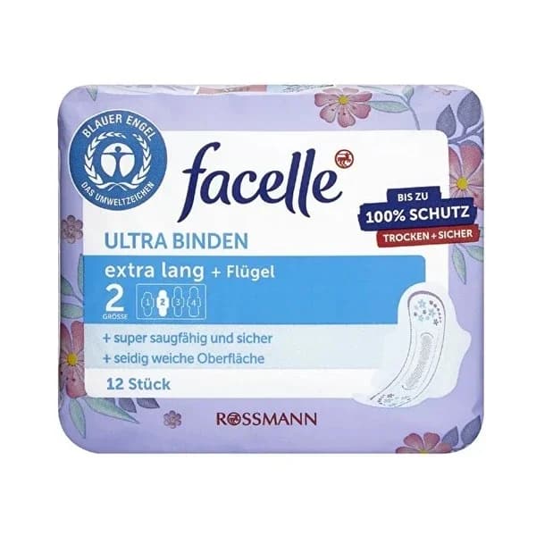 Facelle Pad Ultra Extra Long Wings 12 pcs