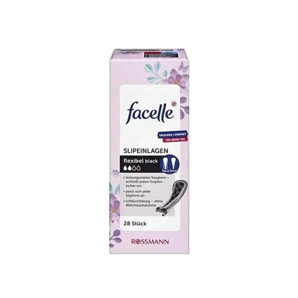 Facelle Daily Pad String Slip Black 28 pcs