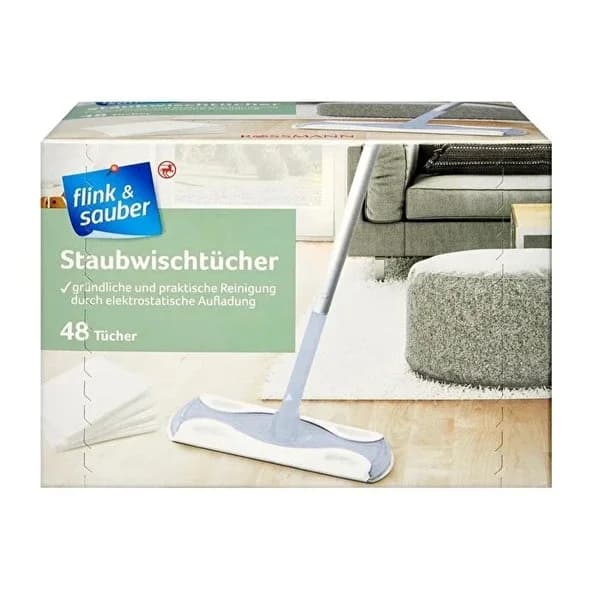 Flink &amp; Sauber Cleaning Device Spare Cloth Head 48 pcs 48 pcs