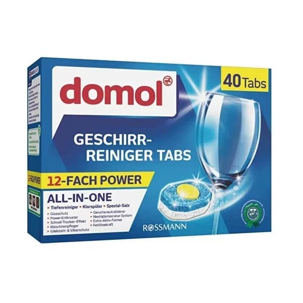 Domol Dishwasher Tablets 12 Function 3in1 40 pcs