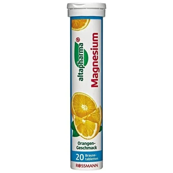 Altapharma Magnesium Containing Supplementary Food Effervescent Tablet Orange Flavor 20 pcs