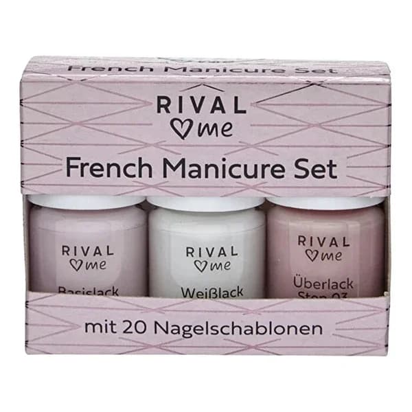 Rival Loves Me French Nail Polish Manicure Set + 20 Templates 12 ml