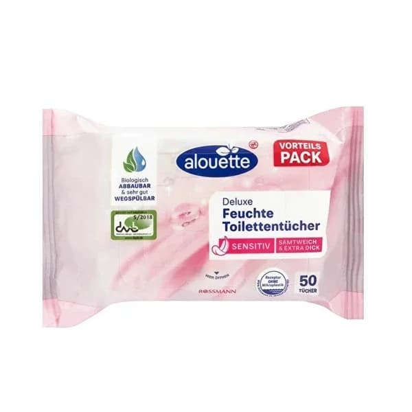 Alouette Wet Toilet Paper DLX Sensitive 3-Pack