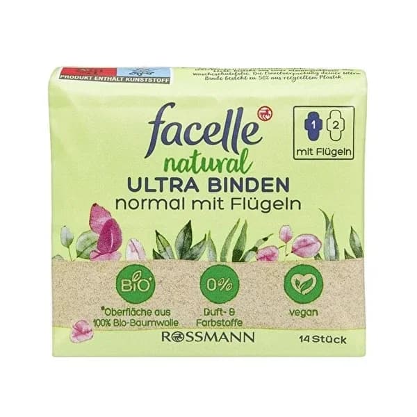 Facelle Natural Ultra Ped Winged Normal 14 pcs 14 pcs